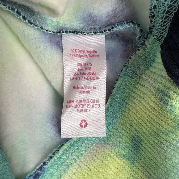 Justice Girls Fleece Hoodie Sweatshirt-Seafoam Mint-Small (7/8) -NWT - Picture 7 of 7